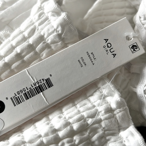 Aqua Girls' Smocked Eyelet Midi Dress, Big Kid Size XL New w/Tag - Picture 6 of 8